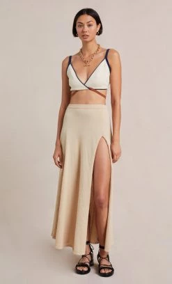 Bec&Bridge Bottoms ENZO KNIT SKIRT - OATMEAL