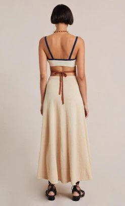 Bec&Bridge ENZO KNIT TWIST TOP - OATMEAL MULTI Tops