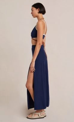 Bec&Bridge Tops ENZO KNIT TWIST TOP - INK MULTI