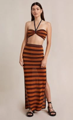 Bec&Bridge Tops ZIGGY KNIT TOP - LUREX STRIPE