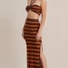 Bec&Bridge Bottoms ZIGGY KNIT MAXI SKIRT - LUREX STRIPE