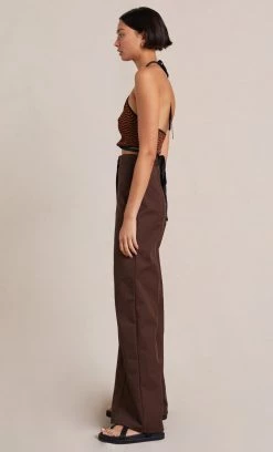 Bec&Bridge Tops ZIGGY KNIT HALTER TOP - LUREX STRIPE