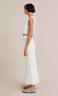 Bec&Bridge EFFIE KNIT SKIRT - IVORY Bottoms