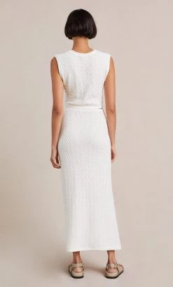 Bec&Bridge EFFIE KNIT SKIRT - IVORY Bottoms