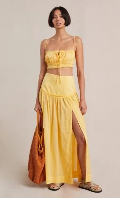 Bec&Bridge Bottoms ALEXANDRA MAXI SKIRT - STRAW