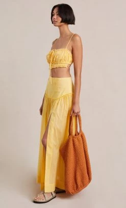 Bec&Bridge Bottoms ALEXANDRA MAXI SKIRT - STRAW