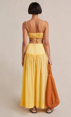 Bec&Bridge Bottoms ALEXANDRA MAXI SKIRT - STRAW