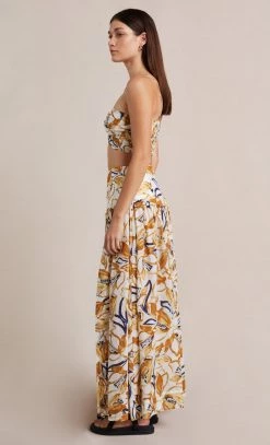 Bec&Bridge EUGENIE LACE UP TOP - PRINT