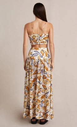 Bec&Bridge EUGENIE LACE UP TOP - PRINT