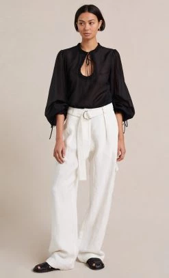 Bec&Bridge Tops PAPILLON LONG SLEEVE BLOUSE - BLACK