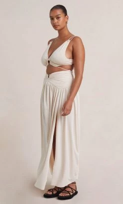 Bec&Bridge JOELENE V CROP TOP - CREAM