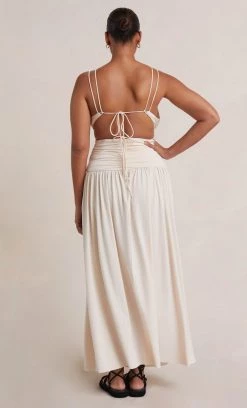 Bec&Bridge Bottoms JOELENE MAXI SKIRT - CREAM