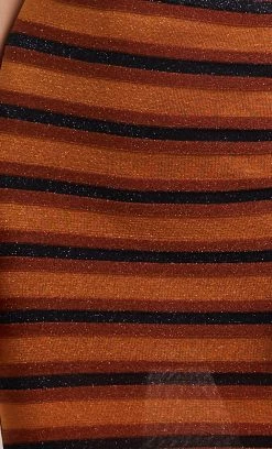 Bec&Bridge Bottoms ZIGGY KNIT MAXI SKIRT - LUREX STRIPE