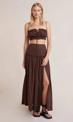 Bec&Bridge ALEXANDRA MAXI SKIRT - CHOCOLATE Bottoms
