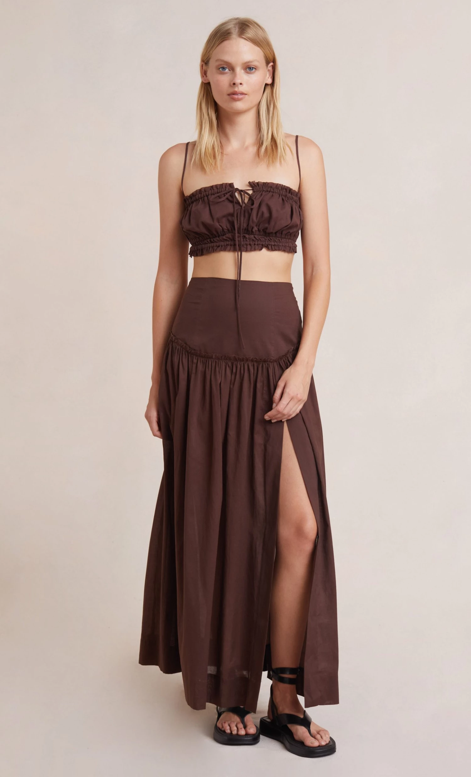 Bec&Bridge ALEXANDRA MAXI SKIRT - CHOCOLATE Bottoms 2 Bec&Bridge ALEXANDRA MAXI SKIRT - CHOCOLATE Bottoms