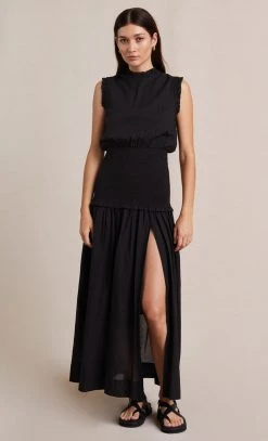 Bec&Bridge Dresses FELICE SHIRRED DRESS - BLACK