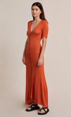 Bec&Bridge SUSANNAH SHORT SLEEVE MIDI DRESS - PAPRIKA Dresses