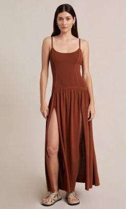 Bec&Bridge Dresses AMALIA KNIT MAXI DRESS - RUST