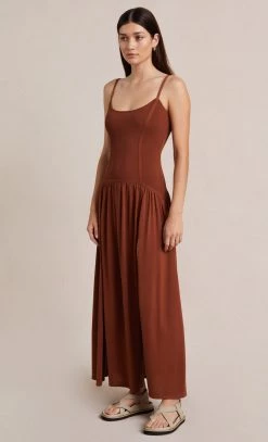 Bec&Bridge Dresses AMALIA KNIT MAXI DRESS - RUST