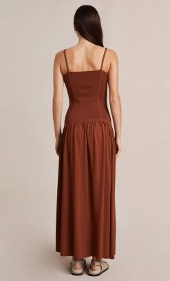 Bec&Bridge Dresses AMALIA KNIT MAXI DRESS - RUST