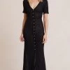 Bec&Bridge Dresses SUSANNAH SHORT SLEEVE MIDI DRESS - BLACK