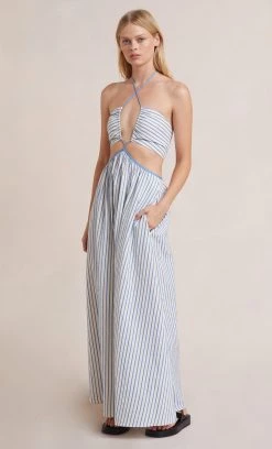 Bec&Bridge LUCIA CUT OUT MAXI DRESS - STRIPE Dresses