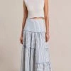 Bec&Bridge LUCIA MAXI SKIRT - STRIPE Bottoms