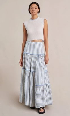 Bec&Bridge LUCIA MAXI SKIRT - STRIPE Bottoms
