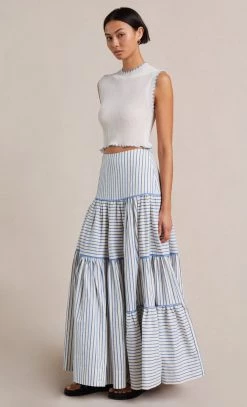 Bec&Bridge LUCIA MAXI SKIRT - STRIPE Bottoms