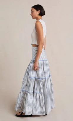 Bec&Bridge LUCIA MAXI SKIRT - STRIPE Bottoms