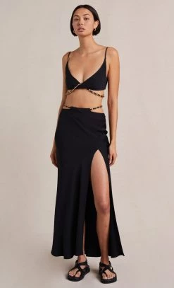 Bec&Bridge MODERN ROMANCE MAXI SKIRT - BLACK Bottoms