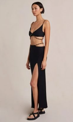 Bec&Bridge MODERN ROMANCE MAXI SKIRT - BLACK Bottoms