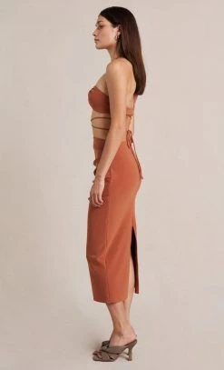 Bec&Bridge ALBA MIDI SKIRT - TERRACOTTA