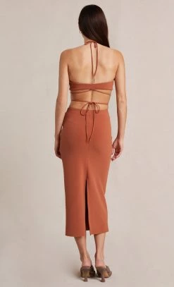 Bec&Bridge ALBA CROP TOP - TERRACOTTA Tops