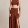 Bec&Bridge AMALIA KNIT CROP TOP - RUST