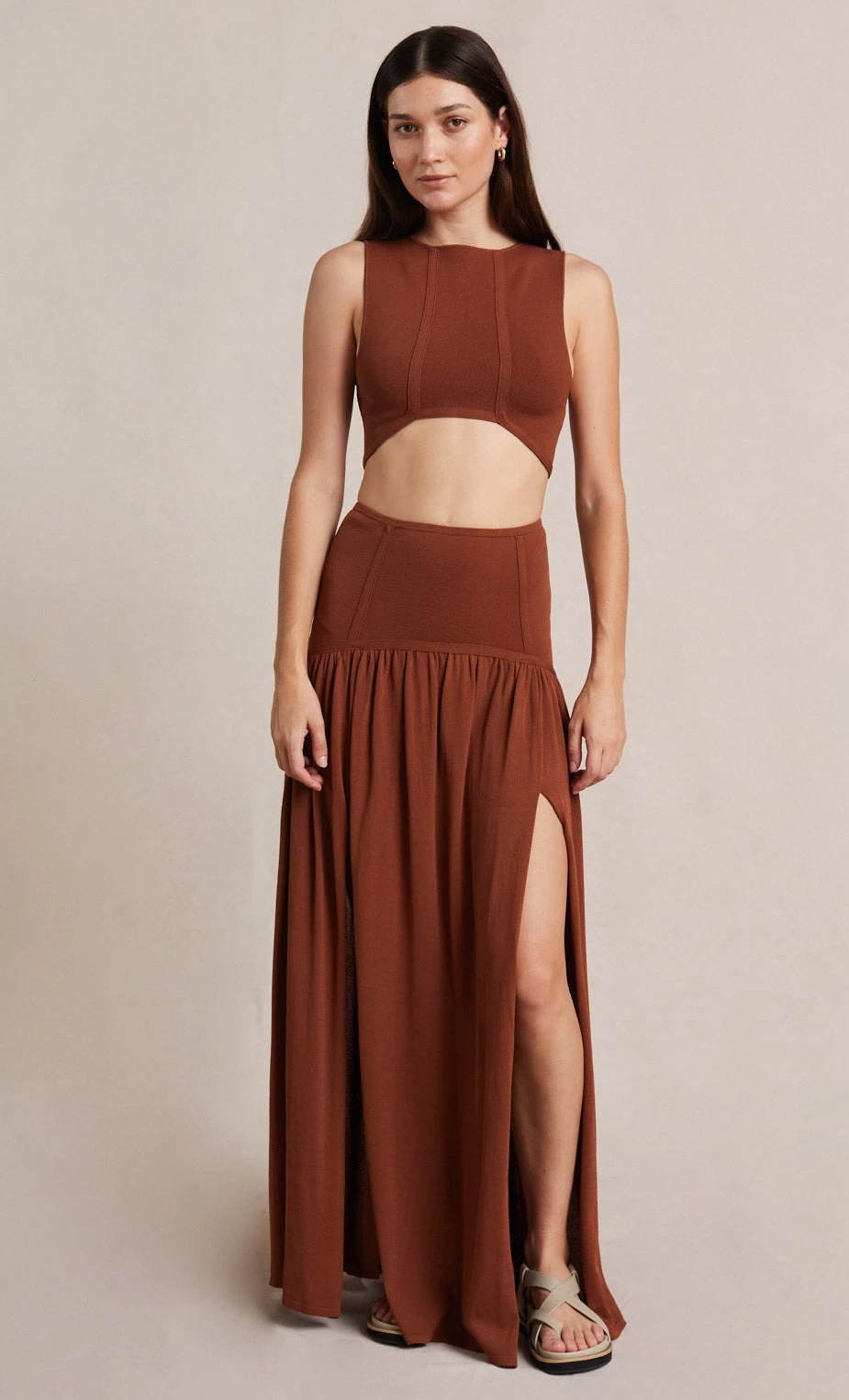 Bec&Bridge Bottoms AMALIA KNIT MAXI SKIRT - RUST 2 Bec&Bridge Bottoms AMALIA KNIT MAXI SKIRT - RUST
