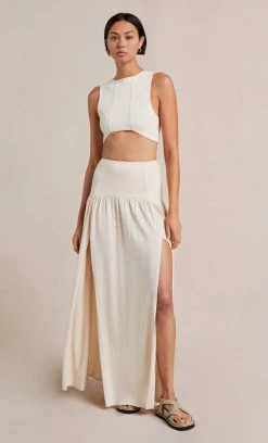 Bec&Bridge AMALIA KNIT MAXI SKIRT - CREAM