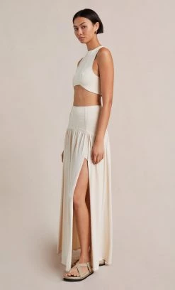 Bec&Bridge AMALIA KNIT MAXI SKIRT - CREAM