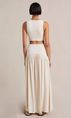 Bec&Bridge AMALIA KNIT MAXI SKIRT - CREAM