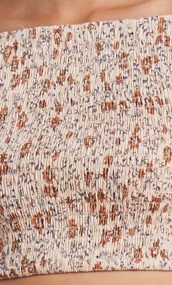 Bec&Bridge JANICE SHIRRED CROP TOP - PRINT