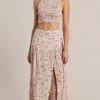 Bec&Bridge JANICE SHIRRED CROP TOP - PRINT