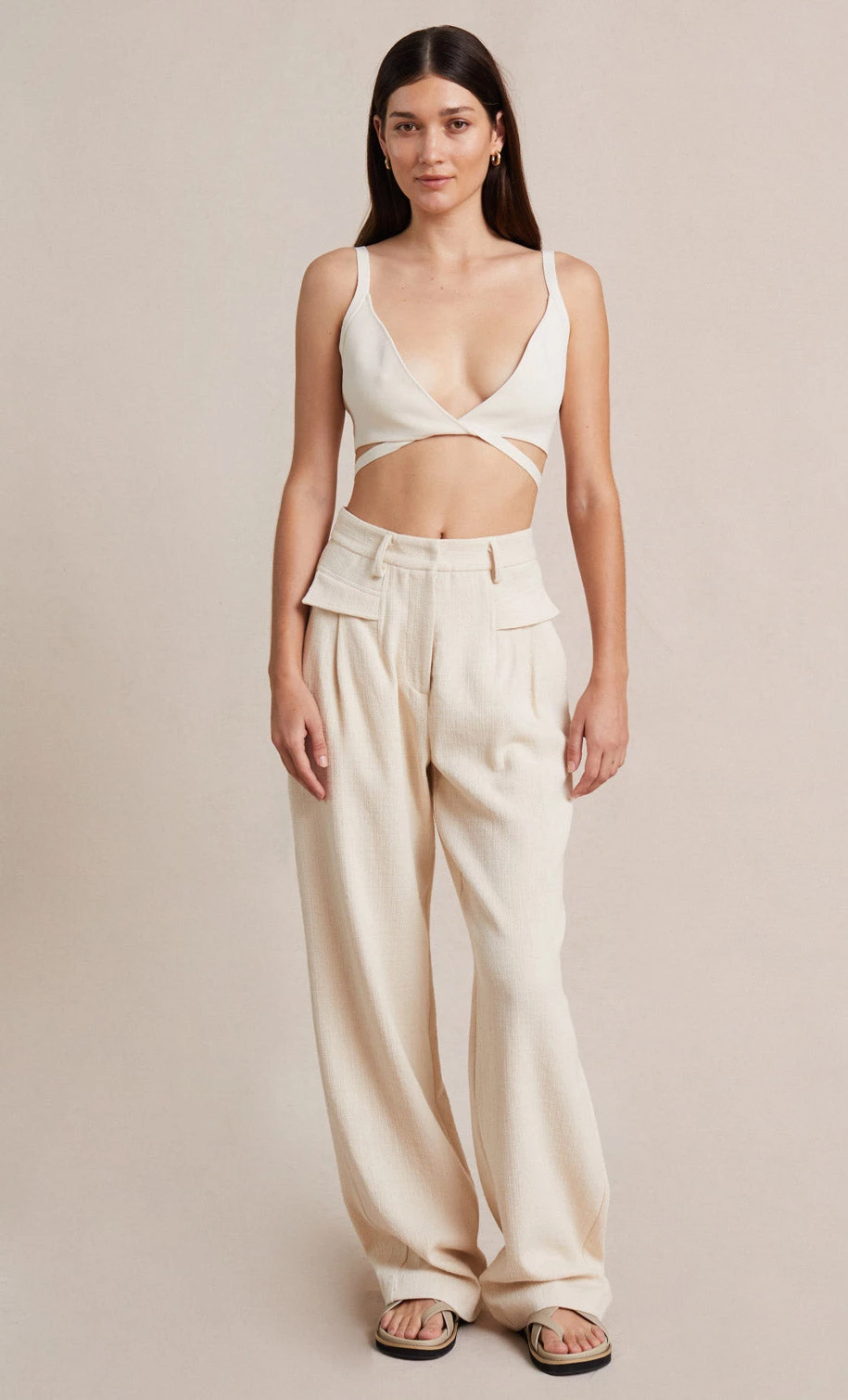 Bec&Bridge AMALIA KNIT TWIST TOP - CREAM Tops 1 Bec&Bridge AMALIA KNIT TWIST TOP - CREAM Tops