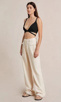 Bec&Bridge AMALIA KNIT TWIST TOP - BLACK