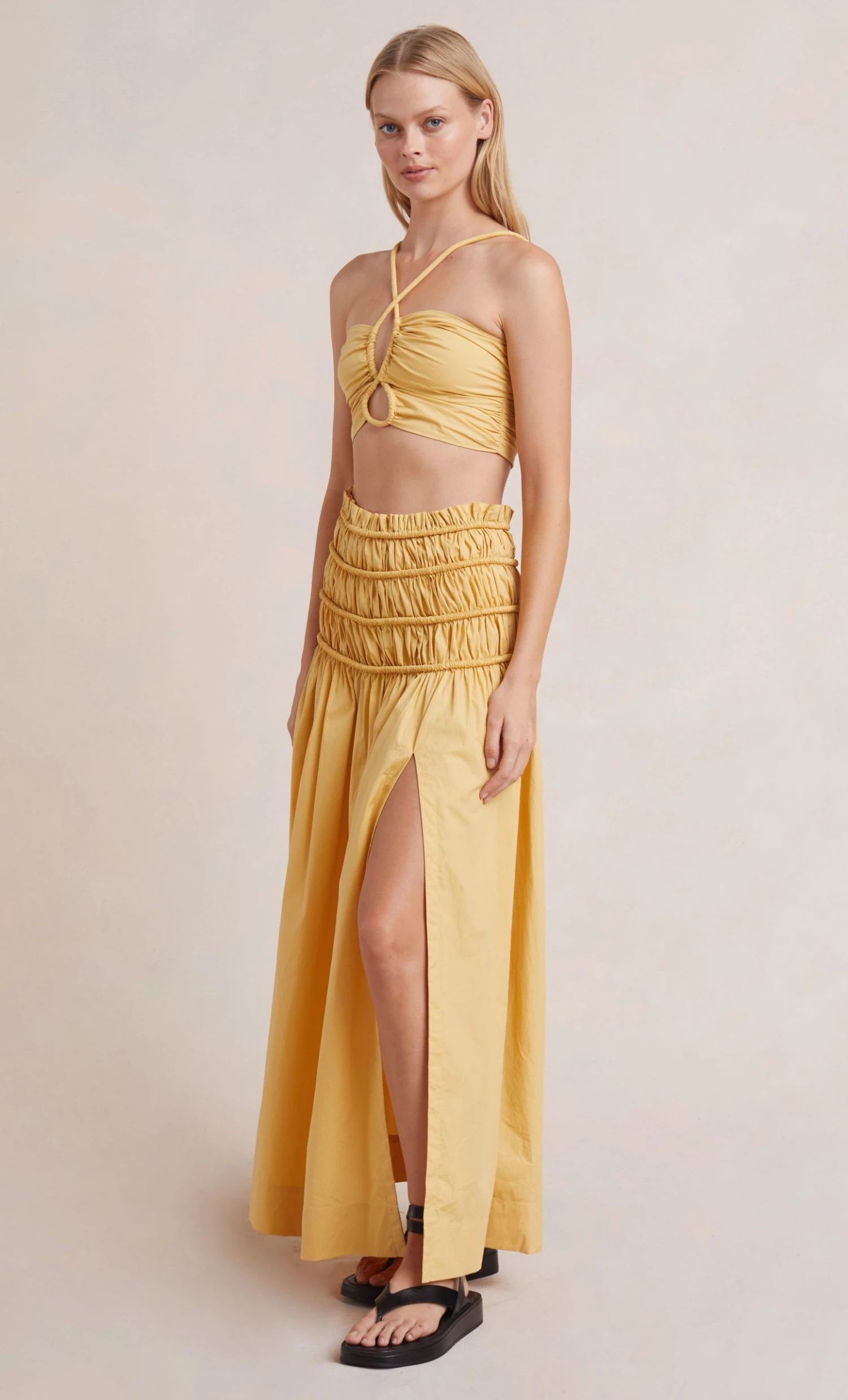 Bec&Bridge Bottoms ELI MAXI SKIRT - STRAW 1 Bec&Bridge Bottoms ELI MAXI SKIRT - STRAW