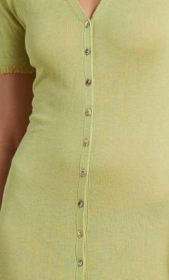 Bec&Bridge SUSANNAH SHORT SLEEVE MIDI DRESS - PISTACHIO Dresses