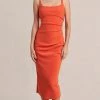 Bec&Bridge Dresses ELROY TUCK MIDI DRESS - FLAME