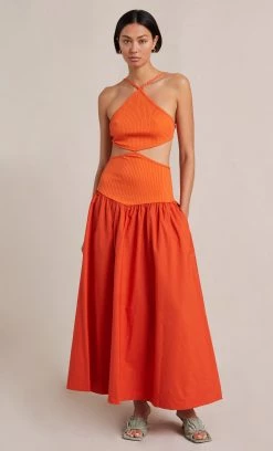 Bec&Bridge Dresses ULA CUT OUT MAXI DRESS - CHILLI