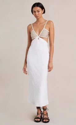 Bec&Bridge DEMI MIDI DRESS - SAND/IVORY Dresses