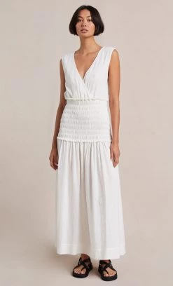 Bec&Bridge Dresses ALEAH SHIRRED DRESS - IVORY