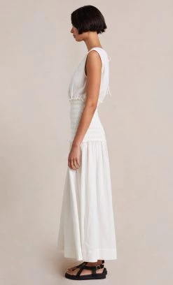 Bec&Bridge Dresses ALEAH SHIRRED DRESS - IVORY